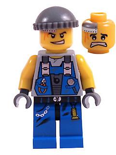 LEGO Minifigure-Power Miner: Engineer, Knit Cap-Power Miners-PM012-Creative Brick Builders